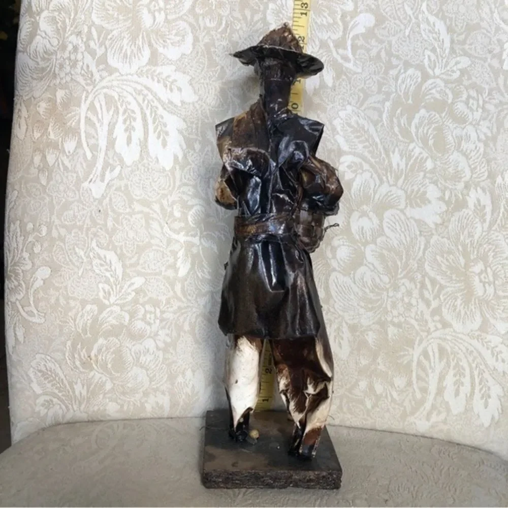 Mexican folk art paper machete old man‎ figurine Hispanic Latin handmade